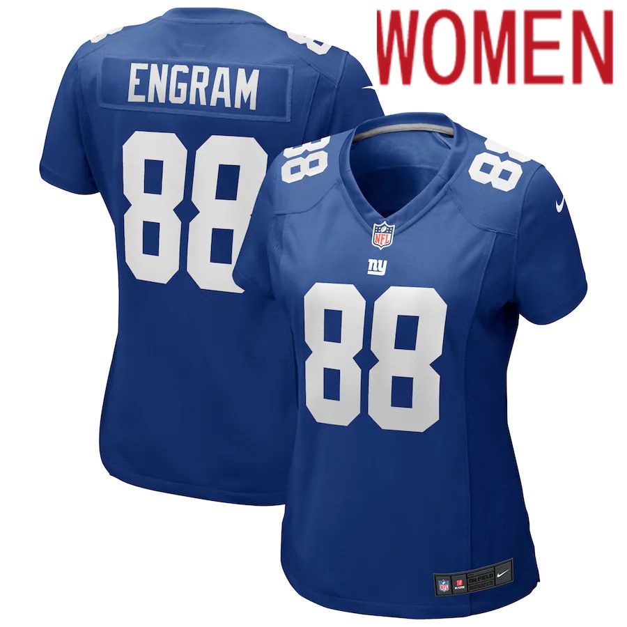 Women New York Giants #88 Evan Engram Nike Blue Game Player NFL Jersey